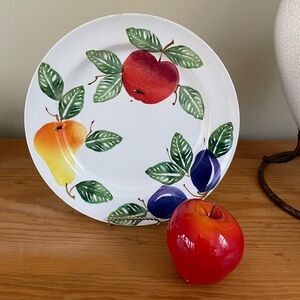 Hand Painted Made in Italy by Ancora 11 inch. Fruit Decorated Plate